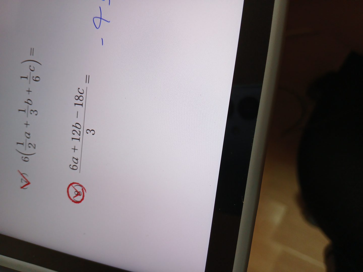 $\frac{6a+12b-18c}{3}=$