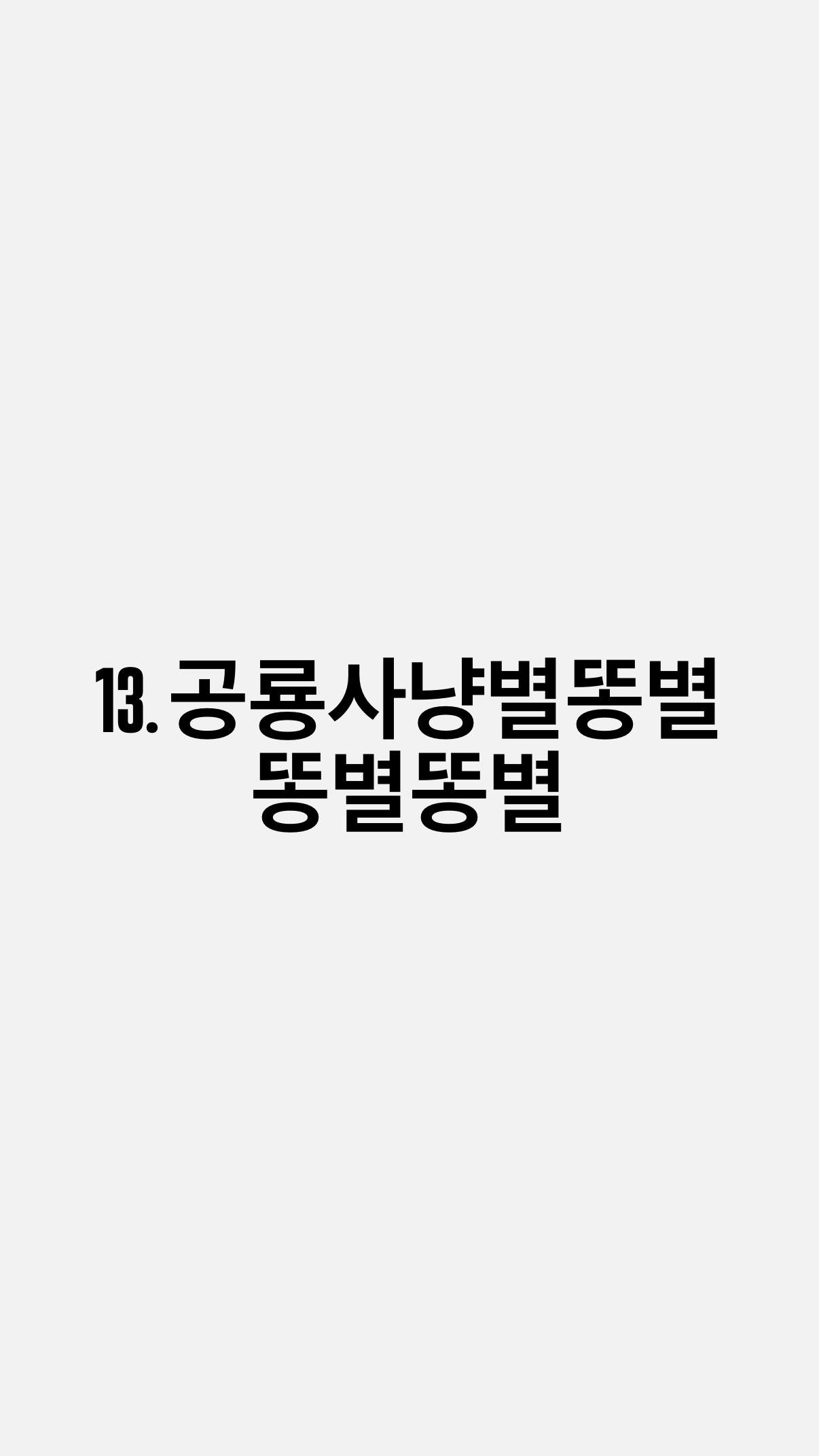 13. 공룡사냥별똥별 똥별똥별