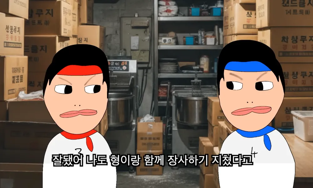 잘됐어 나도 형이랑 함께 장사하기 지쳤다고 잘됐어 나도 형이랑 함께 장사하기 지쳤다고