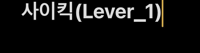 사이킥(Lever_1)