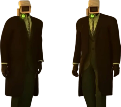 Twin Green Suited Cameramen