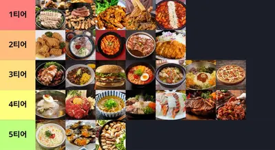 한국인 울리는 음식 티어리스트