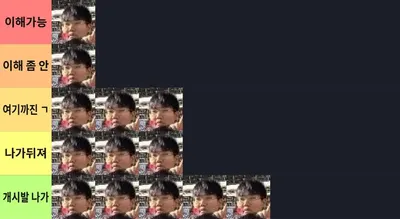 조민준 ㅈ비호짓 티어리스트