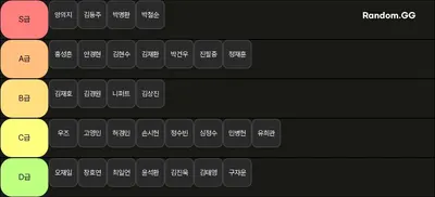 컴프야 두산 에픽 티어리스트