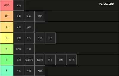 도스레이디 티어표