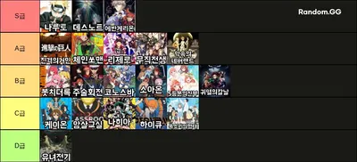 애니메이션 티어 (50개)
