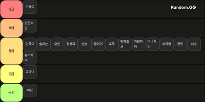꿀먹이 내전방 티어