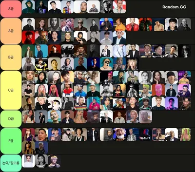 국내 힙합 래퍼 티어표