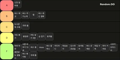 가위바위보 벌칙 난이도(쪽팔림)