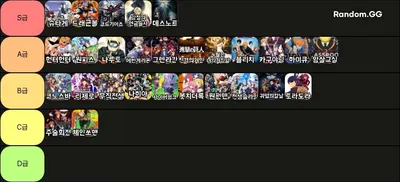 애니메이션 티어 (50개)