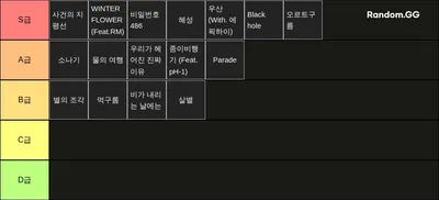 윤하 노래 티어표