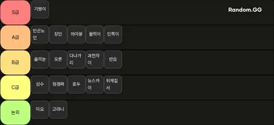 꿀먹이 내전방 티어