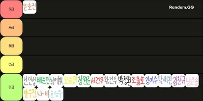 2025 내전멤버 티어리스트~~!!!