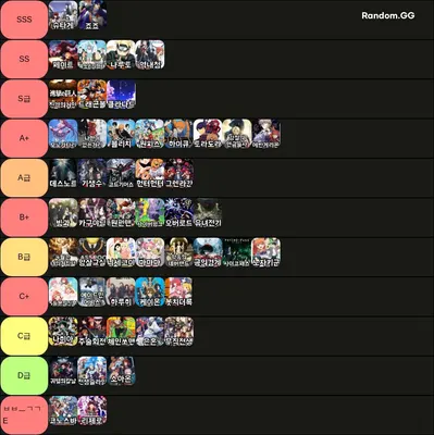 애니메이션 티어 (50개)