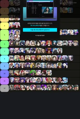휴먼버그대학교 티어표