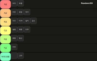 호감클랜 일대일 티어표