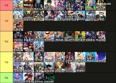 애니메이션 티어 (50개)