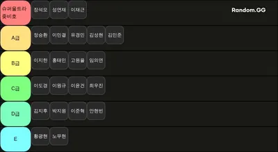 좆비호 리스트